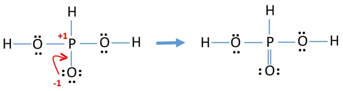 convert lone pairs to bonds in H3PO3